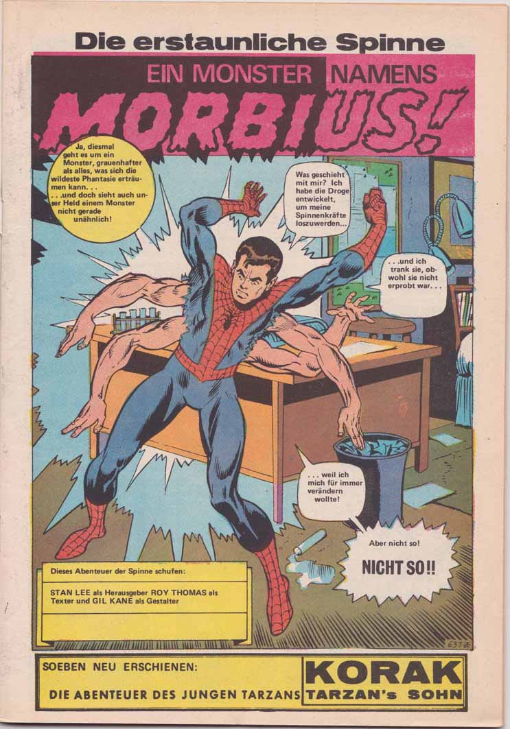 HIT-Comics die Spinne Splash Page